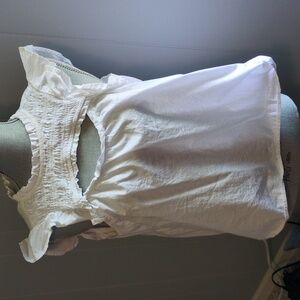 White Keyhole Blouse